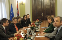 28. april 2014. Susret predsednice Narodne skupštine Maja Gojković sa visokom predstavnicom Evropske Unije Ketrin Ešton